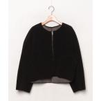 ショッピングnano 「NANO universe」 ジップアップブルゾン 38 ブラック レディース