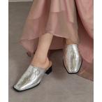 パンプス 「MAISON BREEZE reveur」square toe western sabot mule スクエアトゥ ウエスタンサボミュール