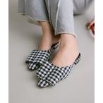 パンプス BIGリボンミュール