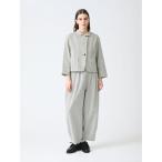 ショッピングワイドパンツ パンツ mizuiro ind ヒッコリーワイドテーパードパンツ レディース