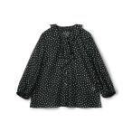 ブラウス シャツ シアーフラワープリント フレアータイブラウス レディース