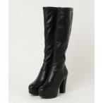 「R&E」 ロングブーツ S ブラック レディース