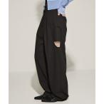 ショッピングサークル パンツ 「CLANE/クラネ」SIDE CIRCLE CUT PANTS/サイドサークルカットパンツ レディース