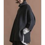 ニット セーター タートルニットポンチョ レディース