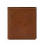 財布 フォッシル | マインクラフト Minecraft x Fossil 限定版 カードケース バイフォールド 二つ折り財布 メンズ レザー ブラウ