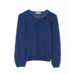 [GALLARDAGALANTE] вышивка длинный рукав вязаный FREE голубой женский 