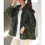 ブルゾン アウター 軽量・微 撥水 エアリーギャザーブルゾン レディース