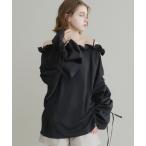ショッピングオフショルダー ブラウス シャツ 2wayオフショルダードロストブラウス レディース