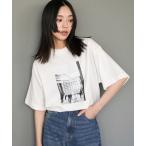 tシャツ 半袖フォトプリントTシャツ レディース