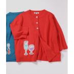 ショッピングイラスト カーディガン イラスト刺繍カーディガン レディース