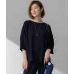 tシャツ 「洗える/接触冷感/UVケア」ストレッチジョーゼット ドルマン カットソー レディース