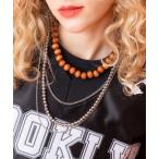 ネックレス an meets zakka 3連ドレープ喜平×ボールミックスチェーンネックレス(50cm) / メンズ レディース ユニセックス ゴール