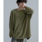 tシャツ 裾ラウンド ワッフル ロンT メンズ レディース
