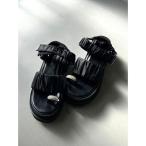 サンダル BIJOU RING GYATHER SPORTS SANDALS/ビジューリングギャザースポーツサンダル レディース
