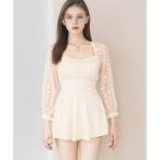 ショッピングswim 水着 「SWIM WEAR/水着」レーススリーブワンピース水着 レディース