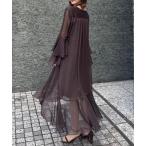 ワンピース シフォンラッフルワンピース