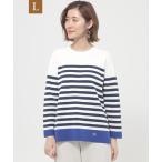 ニット セーター 「L」「ウォッシャブル」ミラノリブボーダーニット レディース