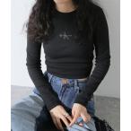 tシャツ Calvin Klein Jeans / カルバン クライン ジーンズ A- LS MONOGRAM BABY TEE レディース
