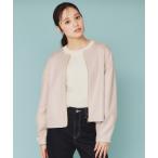 ブルゾン アウター スウェードノーカラーブルゾン「洗濯機洗い可/防シワ/ストレッチ」 レディース
