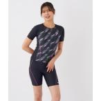 水着 「FILA」幾何柄ZIP半袖セパレート水着 レディース