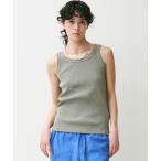 タンクトップ ノースリーブ ピグメント針抜きタンクトップ レディース