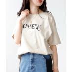 tシャツ スタッズMIXロゴ刺繍Tシャツ レディース