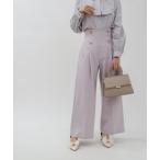パンツ クリアボタンワイドパンツ レディース