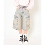 パンツ カーゴダメージハーフパンツ レディース