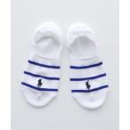 靴下 POLO RALPH LAUREN レディース オーガニックコットン混 かかと滑り止め付き ボーダー カバーソックス 03207922 レディー