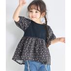 tシャツ ペプラム切り替え パフブラウス キッズ 子供服 女の子