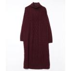 「e-zakkamania stores」 ニットワンピース L ボルドー レディース