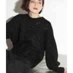 ショッピングスパンコール 「OPAQUE.CLIP」 長袖ニット 00 ブラック レディース