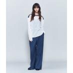 tシャツ 「6(ROKU)」コットンナイロン シアー ヨーク ロングスリーブTシャツ レディース