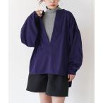 tシャツ キーネック ボリュームスリーブ ルーズプルオーバー レディース