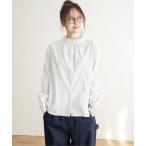 ブラウス シャツ オーガニックコットン襟フリル2WAYブラウス レディース