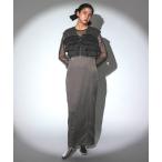 ドレス 「ANDRESD」taffeta tulle vest set dress 3点セット ボレロ ブラウス ワンピース 結婚式 成人式 二次会