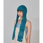 ニット帽 ニットキャップ OVERRIDE CROCHET SCARF BEANIE SGP / オーバーライド レディース