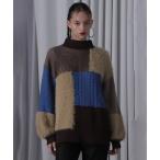 ニット セーター ブロッキングニット レ