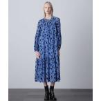 ワンピース ローズプリントワンピース