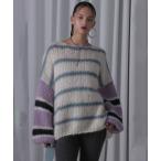 ニット セーター (mici)モヘアミックスオーバーニット レディース