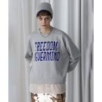 トレーナー スウェット (OKIRAKU×ROSEBUD)FROCKY PRINT DOCKING HEM SWEAT レディース