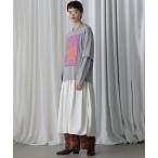 ワンピース (OKIRAKU×ROSEBUD)GRAPHIC PRINT DOCKING ONE-PIECE