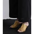 サンダル シースルーポインテッドウエッジサンダル レディース