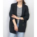 ジャケット テーラードジャケット 杢調ツイルライトテーラードジャケット レディース