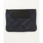 「MAISON&VOYAGE」 キルティングクラッチバッグ - ネイビー レディース