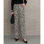 パンツ レオパード柄プリーツパンツ レディース