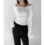 tシャツ 「LVEU.」ベーシックオフショルトップス / トップス カットソー オフショルダー オフショル インナー レイヤード モード ブラック ホ