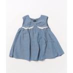 ベスト  レース付きダンガリーチュニック キッズ 子供服 女の子