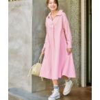 ワンピース バックレースアップシャツワンピース