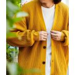 [FREAK'S STORE] вязаный кардиган SMALL желтый мужской 